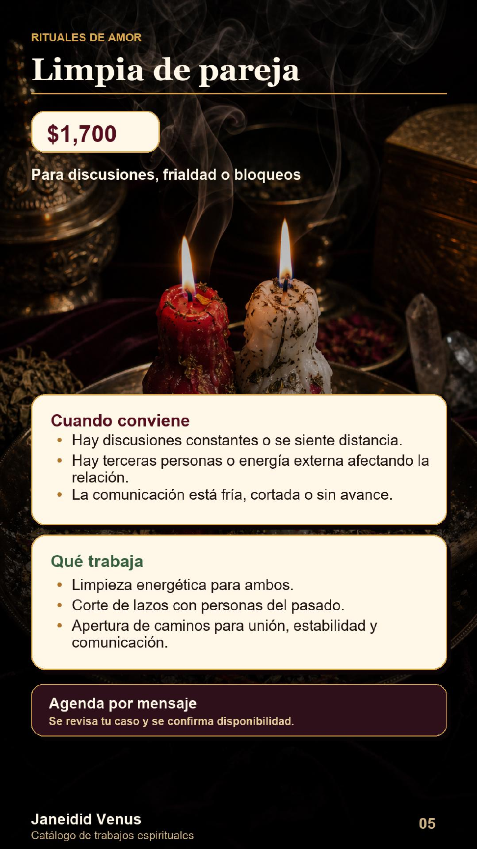 Página 5 de 10 del catálogo provisional de rituales