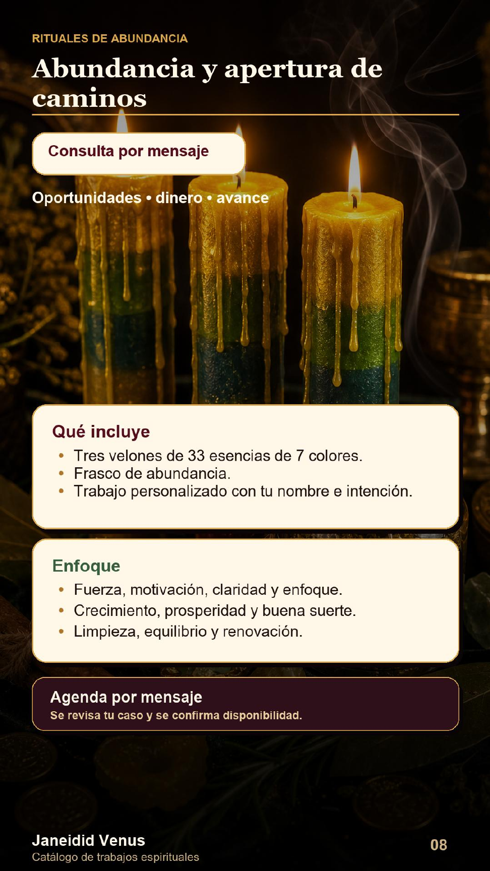 Página 8 de 10 del catálogo provisional de rituales